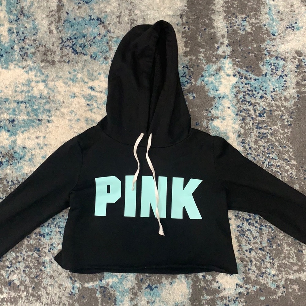 PINK Cropped Hoodie